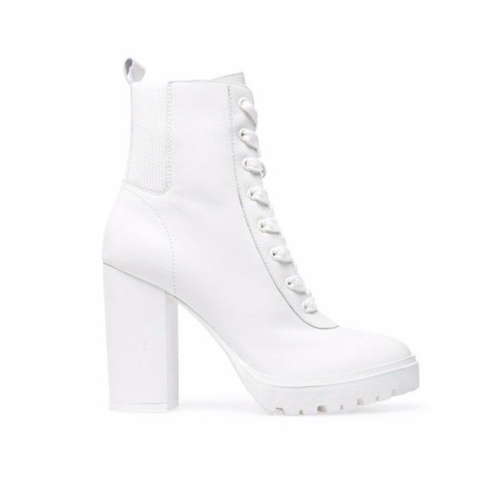Steve Madden Latch White Leather Heel
Combat Boots